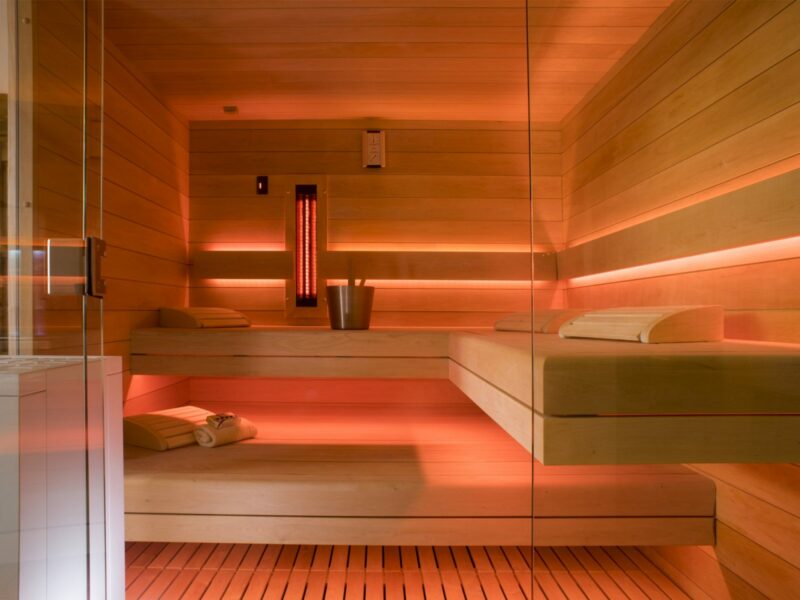 Kombination aus Sauna mit Infrarot in modernem Design